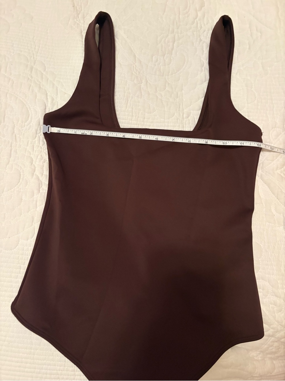 Good American Square-Neck Chocolate Brown Bodysuit - Picture 2 of 6